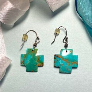 New! Sundance Turquoise Cross Road Earring Retail $98.